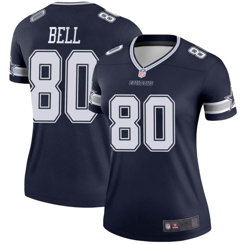 2020 Nike NFL Women Dallas Cowboys 80 Blake Bell Navy Legend Jersey